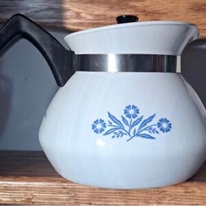 Vintage Corning Corn Flower 2 Cup Coffee Pot